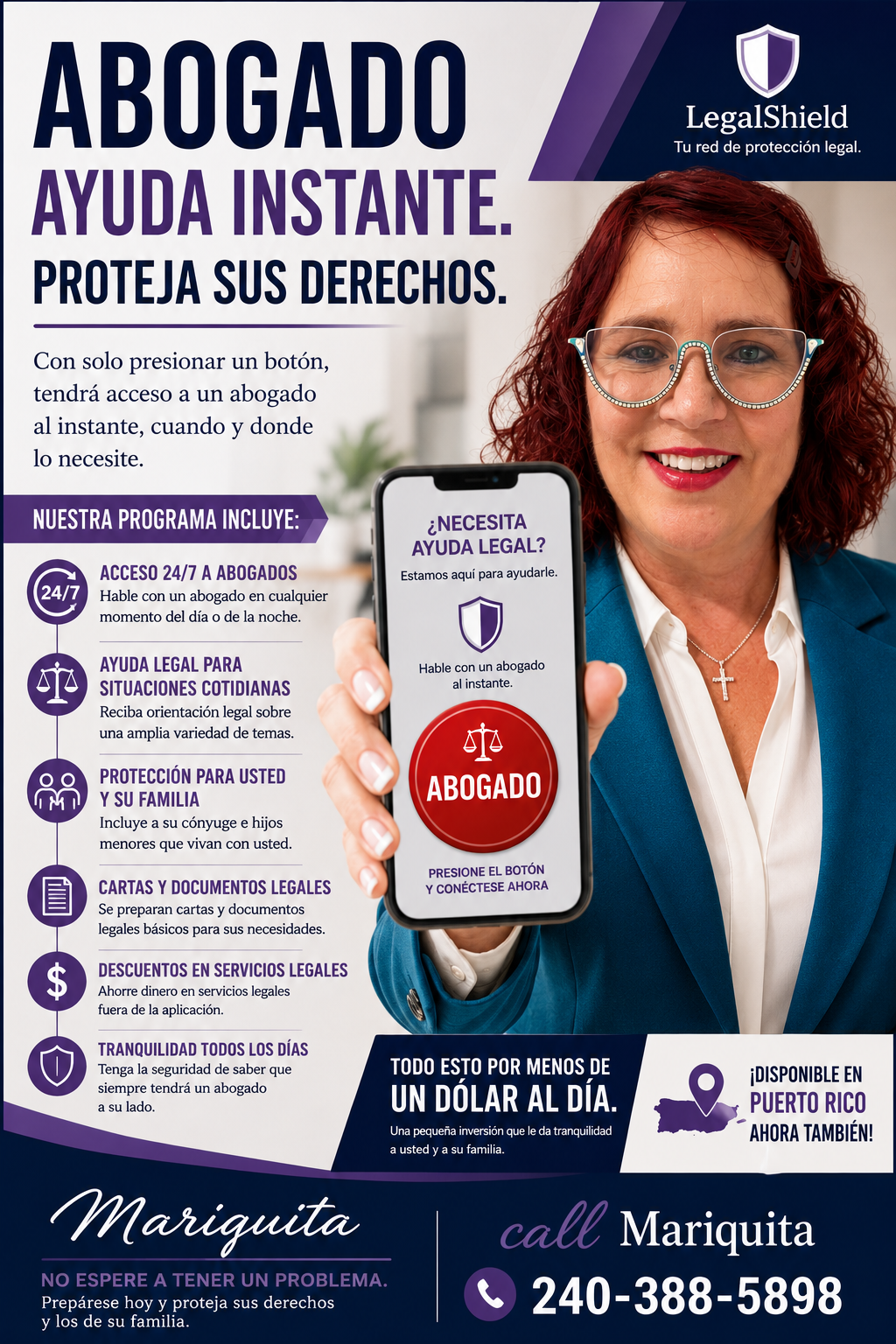 Mariquita — LegalShield Puerto Rico. Abogado, ayuda instante.